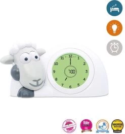 Duracell Zazu Kids Sam Das Schaf Pädagogischer Wecker Kinder - Schlaftrainer Kinder - Für Mädchen Und Jungen - Intelligentes Lernen Von Schlafen Und Aufwachen Mit LED Kinderwecker - Grau -Kinder Welt Verkauf 0680569805577