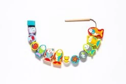 Cubika Holzfädelspiel - Fröhlicher Fische -Kinder Welt Verkauf 13647 5