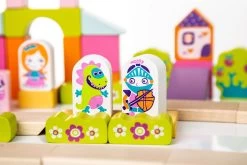 Cubika Holzblöcke Set Schloss 12 Cubika Holzblöcke Set Schloss -Kinder Welt Verkauf 13906