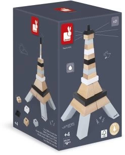 Janod 21-teiliger Bausatz Aus Holz „Eiffelturm“ - Konstruktionsspiel - Geschicklichkeitsspiel Entwicklung Von Feinmotorik - FSC-zertifiziertes Buchenholz, Massiv - Farben Auf Wasserbasis - Ab 6 Jahren -Kinder Welt Verkauf 21 teiliger bausatz aus holz eiffelturm konstruktionsspiel geschicklichkeitsspiel entwicklung von feinmotorik fsc zertifiziertes buchenholz massiv farben auf wasserbasis ab 6 ja