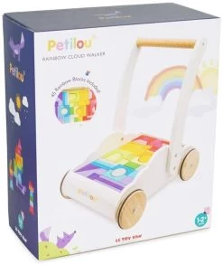 Le Toy Van – Pädagogischer Petilou Lauflernwagen „Regenbogen & Wolken“ Aus Holz Für Kleinkinder Und Babys | Für Mädchen & Jungen | Geeignet Für Kinder Ab Einem Jahr -Kinder Welt Verkauf 5060023421027 4
