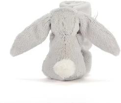Jellycat Schnuffeltuch Bashful Hase Silber - 33 Cm -Kinder Welt Verkauf afbeelding 4