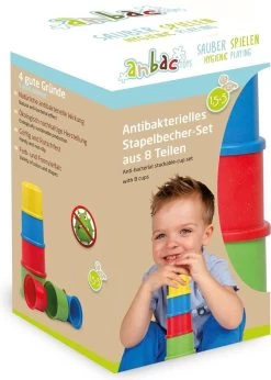 Anbac Antibakterielles Stapelbecher Set -Kinder Welt Verkauf anbac antibakterielles stapelbecher set 3