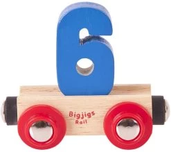 BigJigs Rail Name Number 6 , Zahlenwagen 6