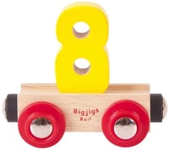 BigJigs Rail Name Number 8 , Zahlenwagen 8