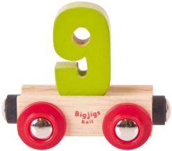 BigJigs Rail Name Nummer 9 / Nummer Wagon 9