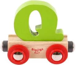 Bigjigs Rail Rail Buchstabenzug Q (Der Lieferumfang Umfasst Nur EIN Stück)
