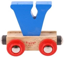 Bigjigs Rail Rail Buchstabenzug V (Der Lieferumfang Umfasst Nur EIN Stück)