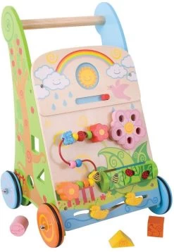 Bigjigs Toys Blumiger Spiel- Und Laufwagen