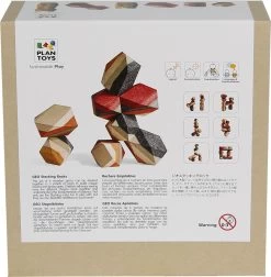 Plan Toys PlanToys Holzspielzeug Geo Stacking Felsen -Kinder Welt Verkauf box 5511 geo stacking rocks