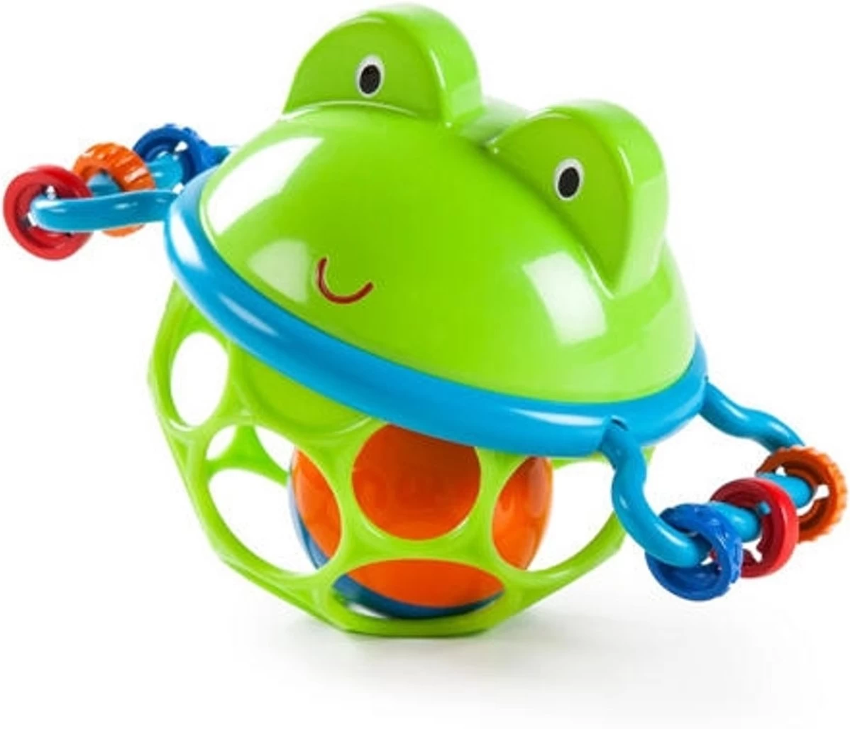 Bright Starts, Oball Jingle & Shake Pal, Frosch Greifball Mit Glockenball, Greifring Und Schiebekugeln Im Flexiblen, Leicht Greifbaren Design 3 Bright Starts, Oball Jingle & Shake Pal, Frosch Greifball Mit Glockenball, Greifring Und Schiebekugeln Im Flexiblen, Leicht Greifbaren Design