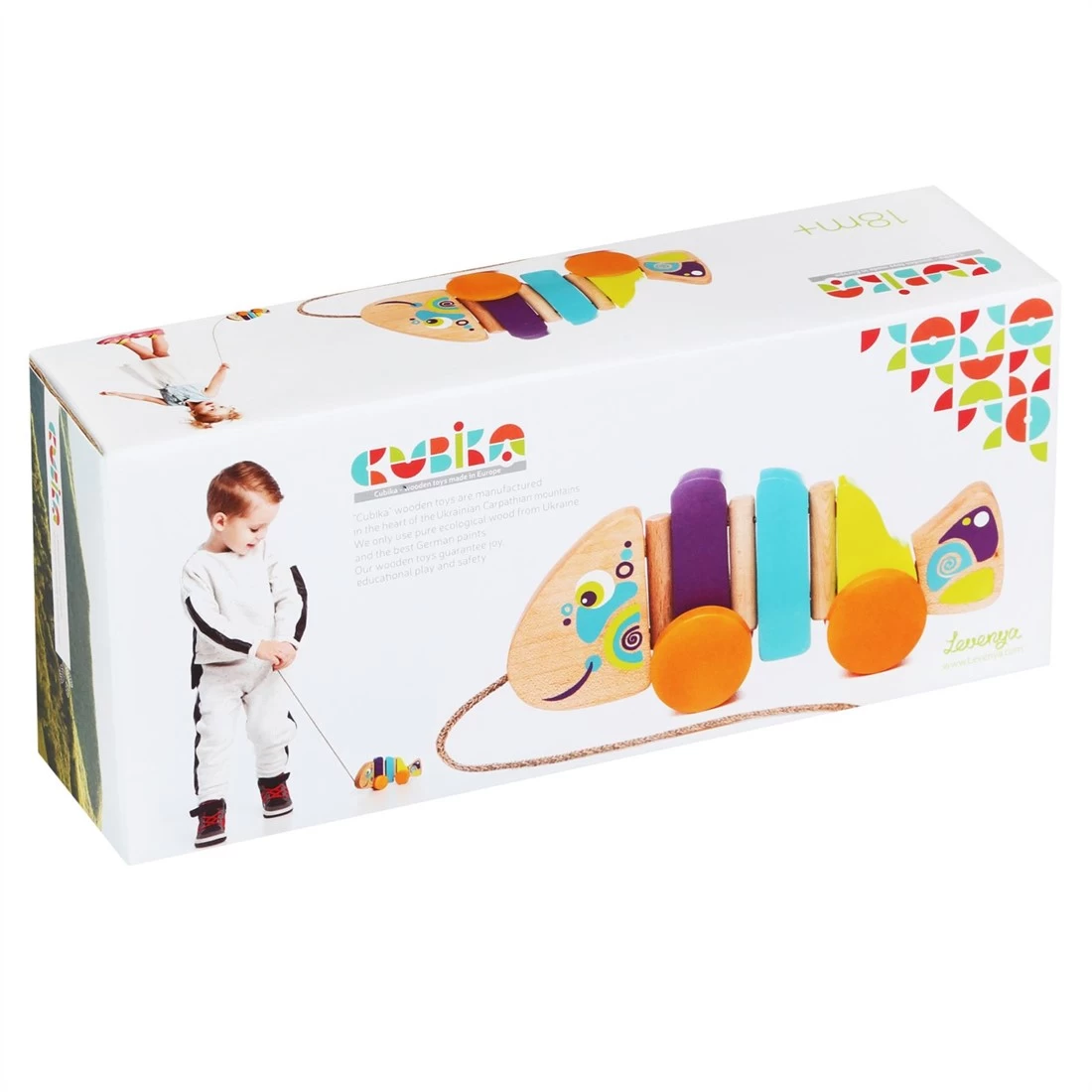 Cubika Fisch Aus Holz - Ziehfigur 5 Cubika Fisch Aus Holz - Ziehfigur – Bild 3