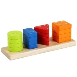 Cubika Sortierset Vier Farben Aus Holz - Rechsteck -Kinder Welt Verkauf cubika sortierset vier farben aus holz rechsteck 3