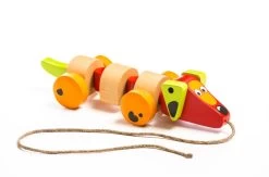 Cubika Teckel Aus Holz- Ziehfigur