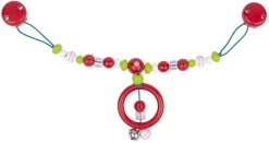 DAM Heimess Beißring: Rosa Perle Mit Schnüren L40cm, Kunststoff, Mit Clips