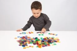 EDX Education 54111 Halbtransparente Bunte Quadrate, 300