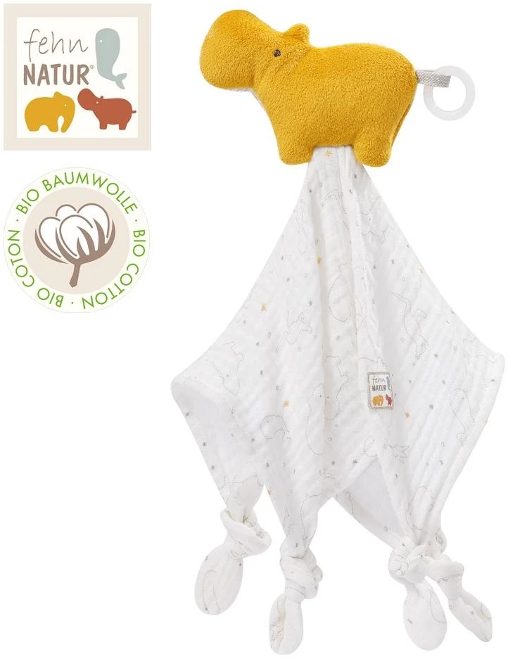Fehn 056051 Schmusetuch Nilpferd FehnNATUR – Stofftier-Schnuffeltuch Aus Zertifizierter Bio-Baumwolle (kbA) Mit Schnuller-Befestigung Für Babys & Kleinkinder Ab 0+ Monaten 3 Fehn 056051 Schmusetuch Nilpferd FehnNATUR – Stofftier-Schnuffeltuch Aus Zertifizierter Bio-Baumwolle (kbA) Mit Schnuller-Befestigung Für Babys & Kleinkinder Ab 0+ Monaten