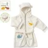 Fehn 056464 Bademantel FehnNATUR – Kuscheliges Kapuzen-Handtuch Mit Tiermotiv Aus 100% Bio-Baumwolle – Für Babys Und Kleinkinder Ab 6+ Monaten – Größe: 80 Cm
