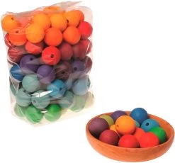 Grimm's - 96 Große Holzperlen -Kinder Welt Verkauf grimm apos s 96 grosse holzperlen 2