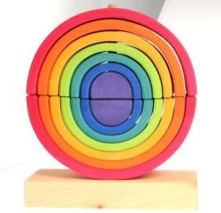 Grimm's - Regenbogen Steckturm -Kinder Welt Verkauf grimm apos s regenbogen steckturm 3