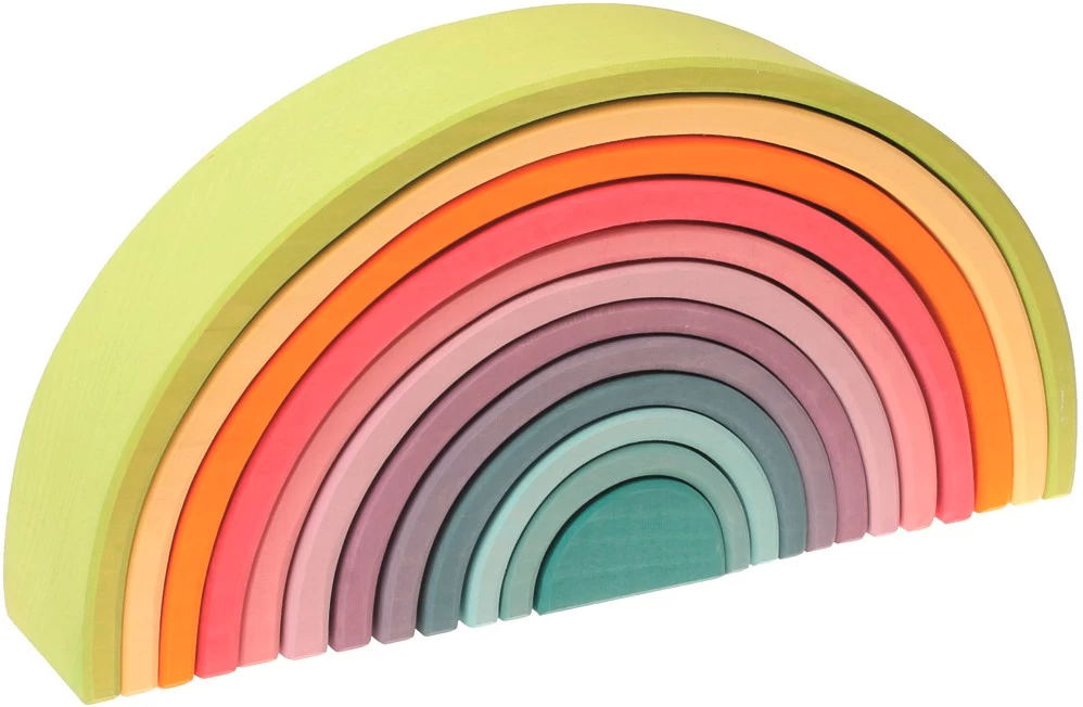 Grimm's Großer Regenbogen Aus Holz Pastell - 12-teilig 3 Grimm's Großer Regenbogen Aus Holz Pastell - 12-teilig