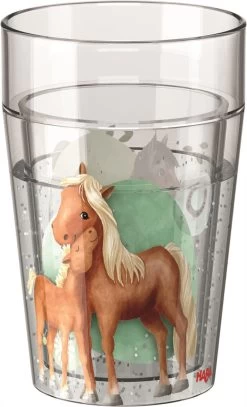 HABA Glitzerbecher Pferde