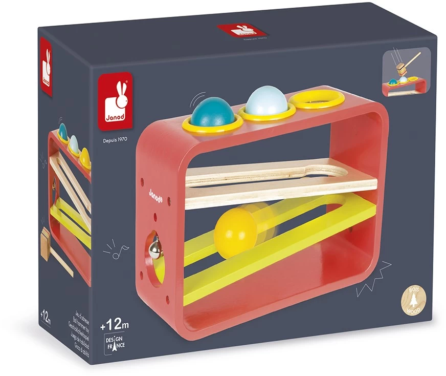 Janod Hammerspiel Mit Kugelbahn 4 Janod Hammerspiel Mit Kugelbahn – Bild 2