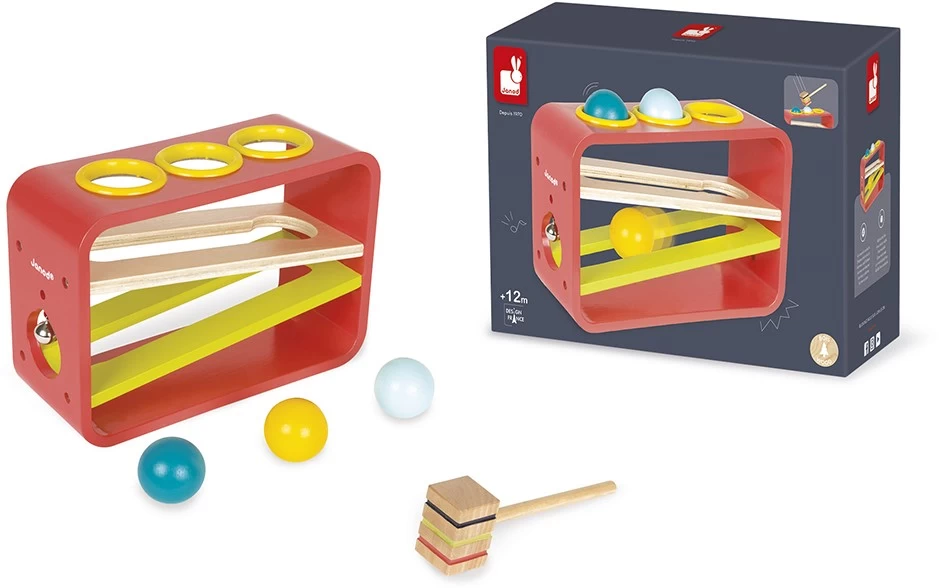 Janod Hammerspiel Mit Kugelbahn 5 Janod Hammerspiel Mit Kugelbahn – Bild 3