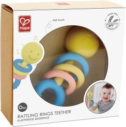Hape E0024 Klappernde Beißringe, Einfach Zu Greifen Und Bequem Zu Halten, Zahnungshilfe, Hergestellt Aus Einem Sicheren Material Auf Reisbasis -Kinder Welt Verkauf hape e0024 klappernde beissringe einfach zu greifen und bequem zu halten zahnungshilfe hergestellt aus einem sicheren material auf reisbasis 3