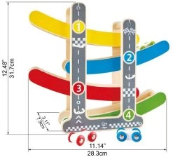 Hape E0438 Flickflack-Rennbahn, Inkl. DREI Autos, Autorennbahn Aus Holz, Ab 18 Monate -Kinder Welt Verkauf hape e0438 flickflack rennbahn inkl drei autos autorennbahn aus holz ab 18 monate 3