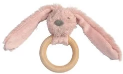 Happy Horse Old Pink Rabbit Richie Beißring Aus Holz - 12 Cm