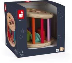 Janod Holz-Sortierspiel Rolltrommel -Kinder Welt Verkauf holz sortierspiel rolltrommel 2