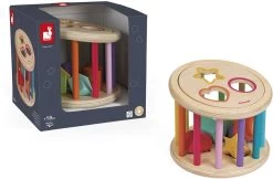 Janod Holz-Sortierspiel Rolltrommel -Kinder Welt Verkauf holz sortierspiel rolltrommel 3