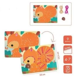 Janod - Fädelspiel-Karten Tiere - Baby- Und Kleinkindspielzeug - Entwicklung Von Geschicklichkeit Und Kreativität - Ab 4 Jahren, J05313 -Kinder Welt Verkauf janod faedelspiel karten tiere baby und kleinkindspielzeug entwicklung von geschicklichkeit und kreativitaet ab 4 jahren j05313 2