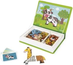 Janod J02723 Animals Magnetibook, Mehrfarbig
