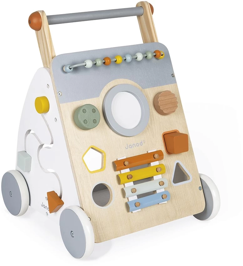 Janod J04410 Holzwagen Mit Mehreren Sweet Cocoon Collection-9 Aktivitäten-Wasserfarbenes Spielzeug Für Kinder Jungen Laufen Lernen-Stille Räder-Ab 1 Jahr 3 Janod J04410 Holzwagen Mit Mehreren Sweet Cocoon Collection-9 Aktivitäten-Wasserfarbenes Spielzeug Für Kinder Jungen Laufen Lernen-Stille Räder-Ab 1 Jahr