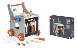 Janod J06478 „Brico'Kids“ Holz-Werkbankwagen Für Kinder, Magnetisch, Fantasiespielzeug, Mit 25 Werkzeugen Und Zubehör, Für Kinder Ab 18 Monaten, Mehrfarbig -Kinder Welt Verkauf janod j06478 brico apos kids holz werkbankwagen fuer kinder magnetisch fantasiespielzeug mit 25 werkzeugen und zubehoer fuer kinder ab 18 monaten mehrfarbig 3