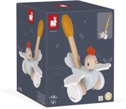 Janod J08260 Schiebespielzeug Aus Holz „Huhn“ -Baby-und Kleinkindspielzeug-Entwicklung Von Motorik Und Fantasie-Leise Räder-FSC-Zertifiziert-Ab 18 Monaten -Kinder Welt Verkauf janod j08260 schiebespielzeug aus holz huhn baby und kleinkindspielzeug entwicklung von motorik und fantasie leise raeder fsc zertifiziert ab 18 monaten 2