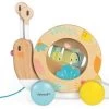 Janod - Pure Nachziehtier Schnecke - Holzspielzeug Mit Xylophon Und Tamburin - Musikalisches Montessori Lernspielzeug - Wasserbasierte Farben - Baby Spielzeug Ab 1 Jahr, J05159 -Kinder Welt Verkauf janod pure nachziehtier schnecke holzspielzeug mit xylophon und tamburin musikalisches montessori lernspielzeug wasserbasierte farben baby spielzeug ab