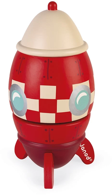 Janod - Raketen-Spieldose Aus Holz - Kinderzimmer-Deko - Ab 18 Monaten, J04675 3 Janod - Raketen-Spieldose Aus Holz - Kinderzimmer-Deko - Ab 18 Monaten, J04675