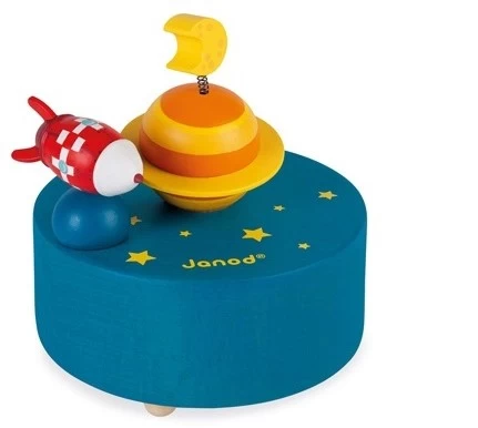 Janod - Spieldose Aus Holz Galaxy - Kinderzimmer-Deko - Ab 3 Jahren, J04670 3 Janod - Spieldose Aus Holz Galaxy - Kinderzimmer-Deko - Ab 3 Jahren, J04670