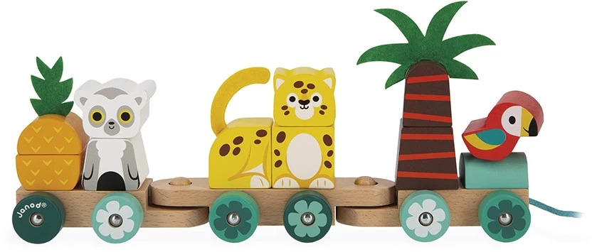 Janod Tropik - Trekfiguur Trein Tropen Express 3 Janod Tropik - Trekfiguur Trein Tropen Express