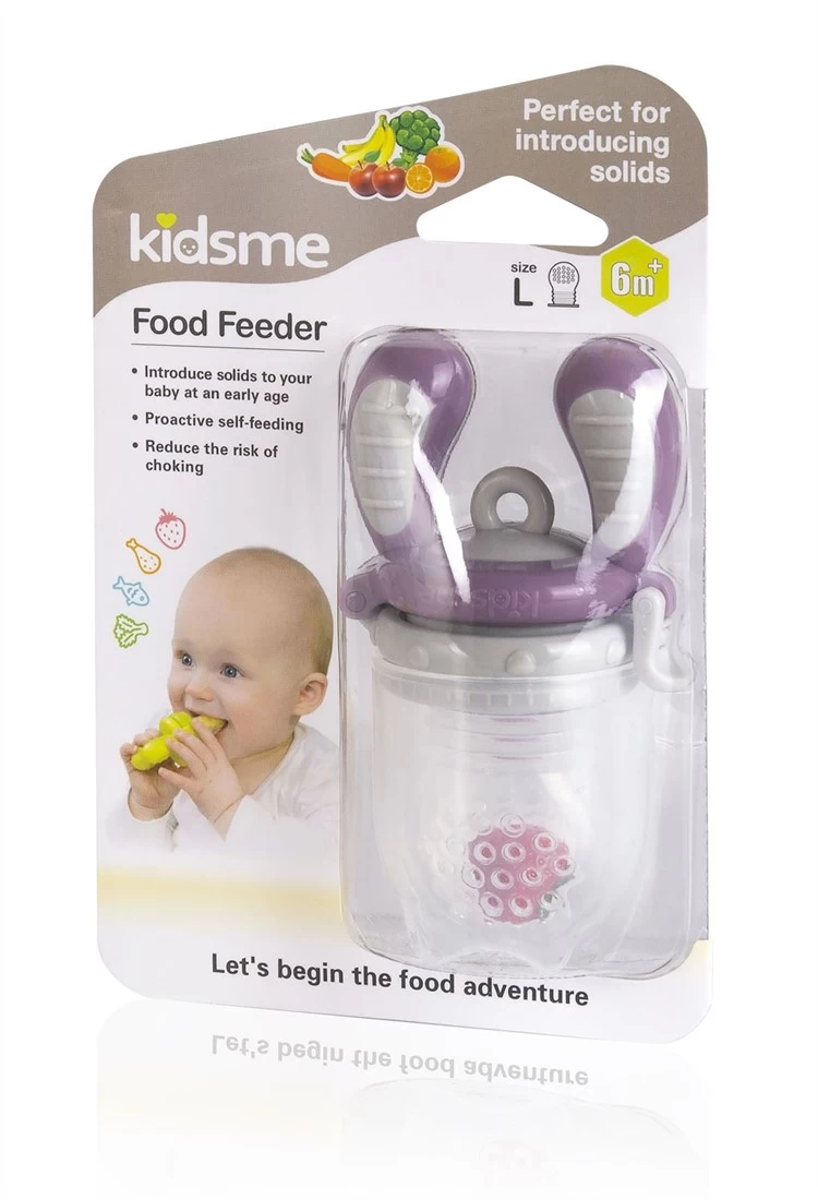 KidsMe Food Feeder Einzelpackung(Größe:L) - Pflaume(Dreifach-Falt-Silikonbeutel)Blisterkarte 3 KidsMe Food Feeder Einzelpackung(Größe:L) - Pflaume(Dreifach-Falt-Silikonbeutel)Blisterkarte