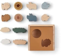 Liewood Gary Puzzle Cube Safari/golden Caramel Multi Mix -Kinder Welt Verkauf liewood gary puzzle cube safari golden caramel multi mix 2