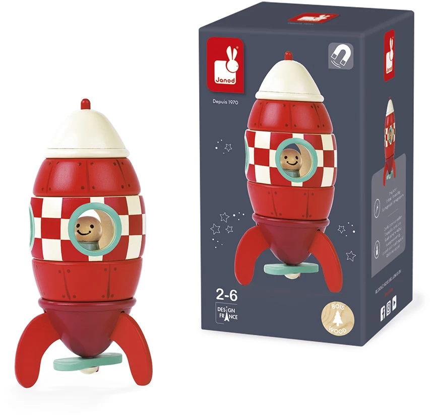 Janod Magnetischer Bausatz "Rakete Klein" 5 Janod Magnetischer Bausatz "Rakete Klein" – Bild 3