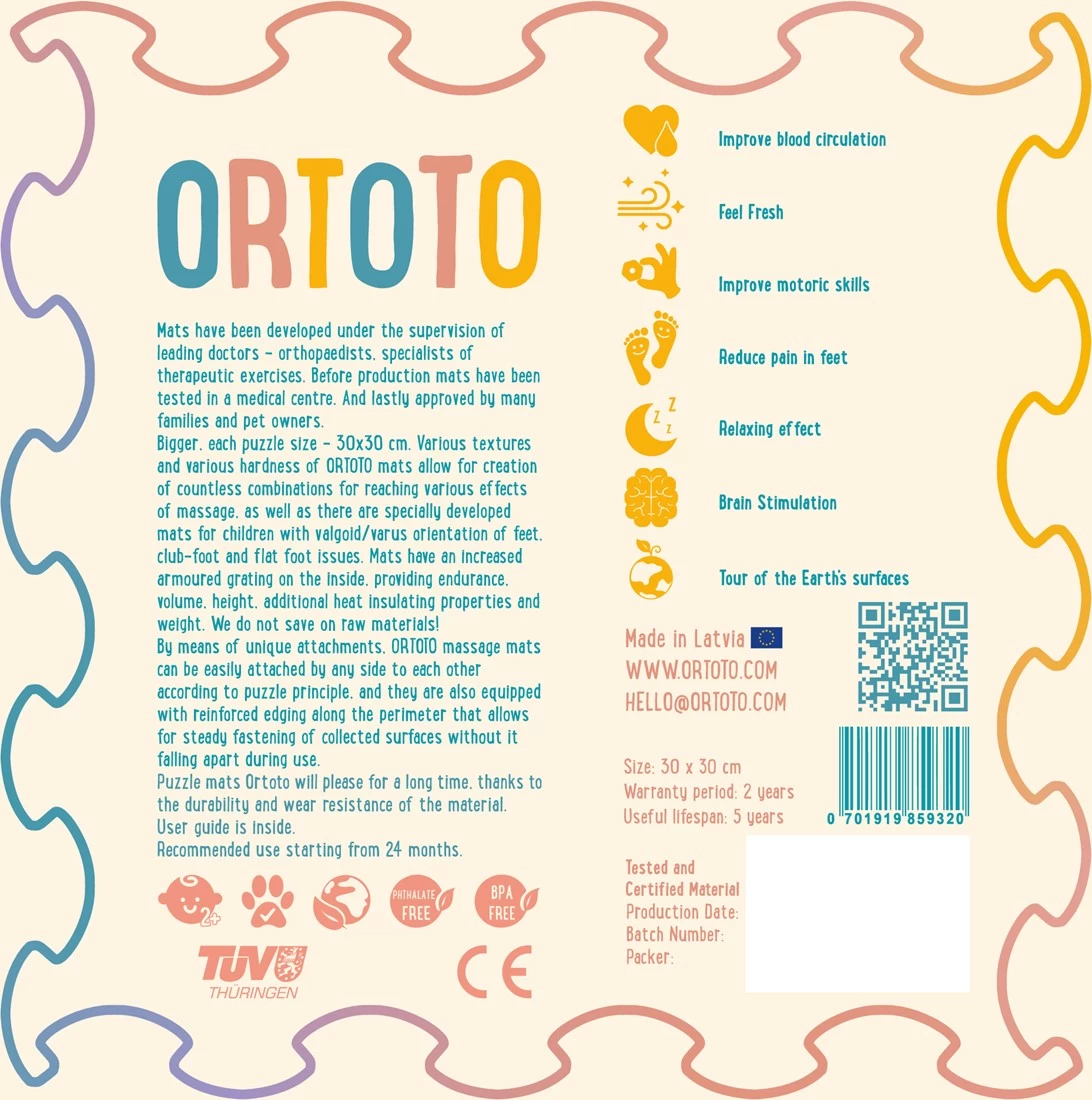 Ortoto Sensory Massage Puzzle Matte Spikes Erdbeerrot 5 Ortoto Sensory Massage Puzzle Matte Spikes Erdbeerrot – Bild 3