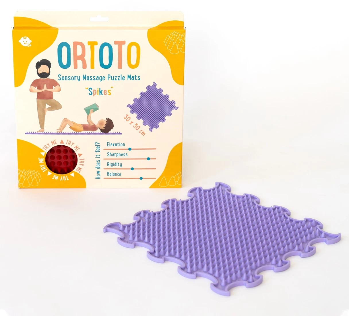 Ortoto Sensory Massage Puzzle Matte Spikes Lavendel 4 Ortoto Sensory Massage Puzzle Matte Spikes Lavendel – Bild 2