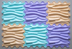 Ortoto Sensory Massage Puzzle Matten Sandy Waves Box 6 Pcs