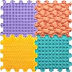 Ortoto Sensory Massage Puzzle Matten Set Four Senses 4 Stück