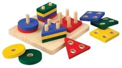 Plan Toys PlanToys Holzspielzeug Geometrisches Sortierbrett